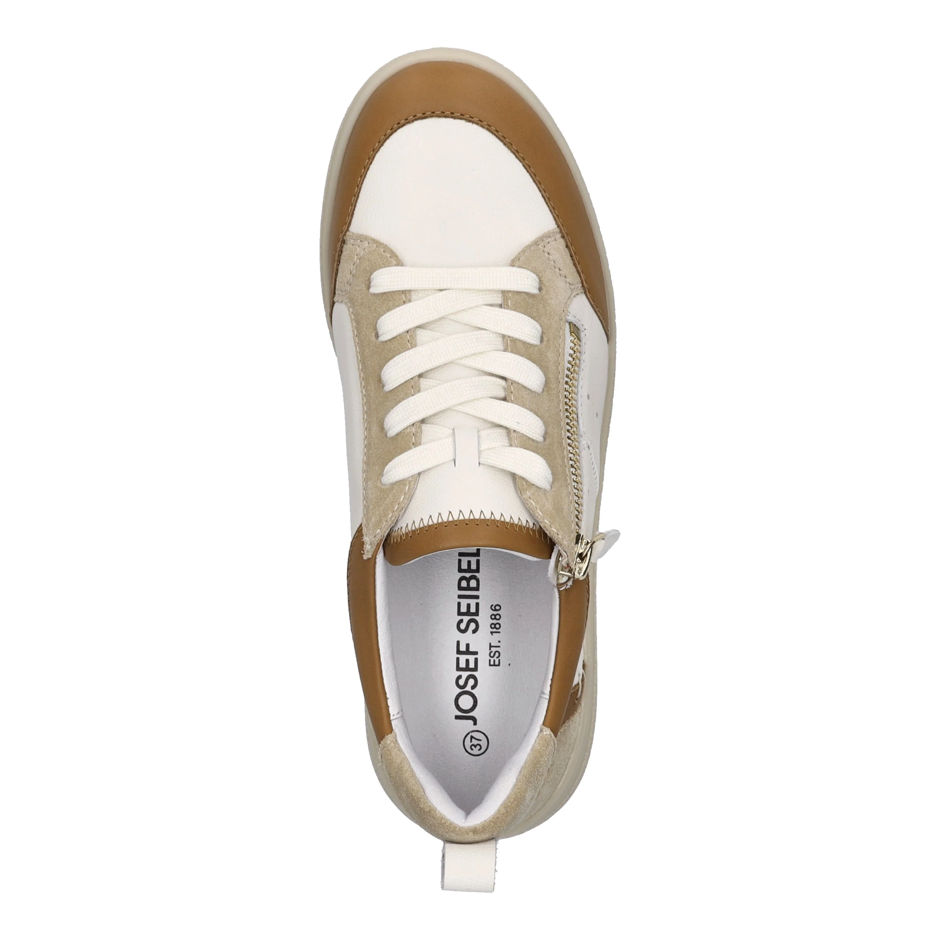 Josef Seibel Jade 05 Women's Side-Zip Sneaker in Camel Multi - Image 3
