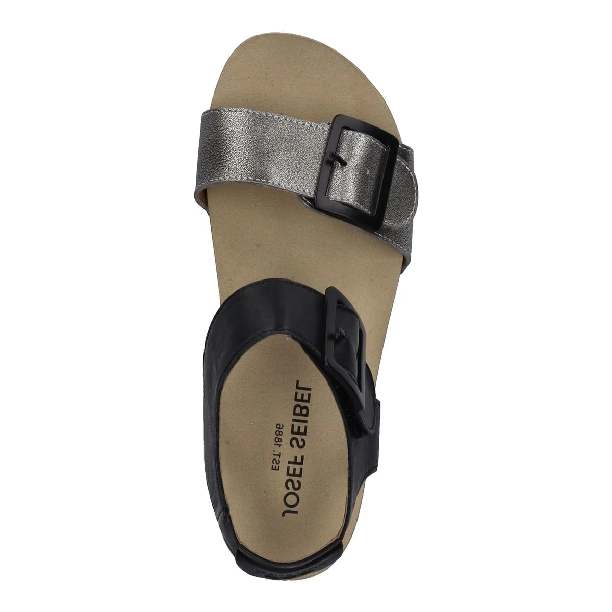 Josef Seibel Quinn 02 Women's Adjustable Wedge Sandal in Basalt Kombi - Image 2