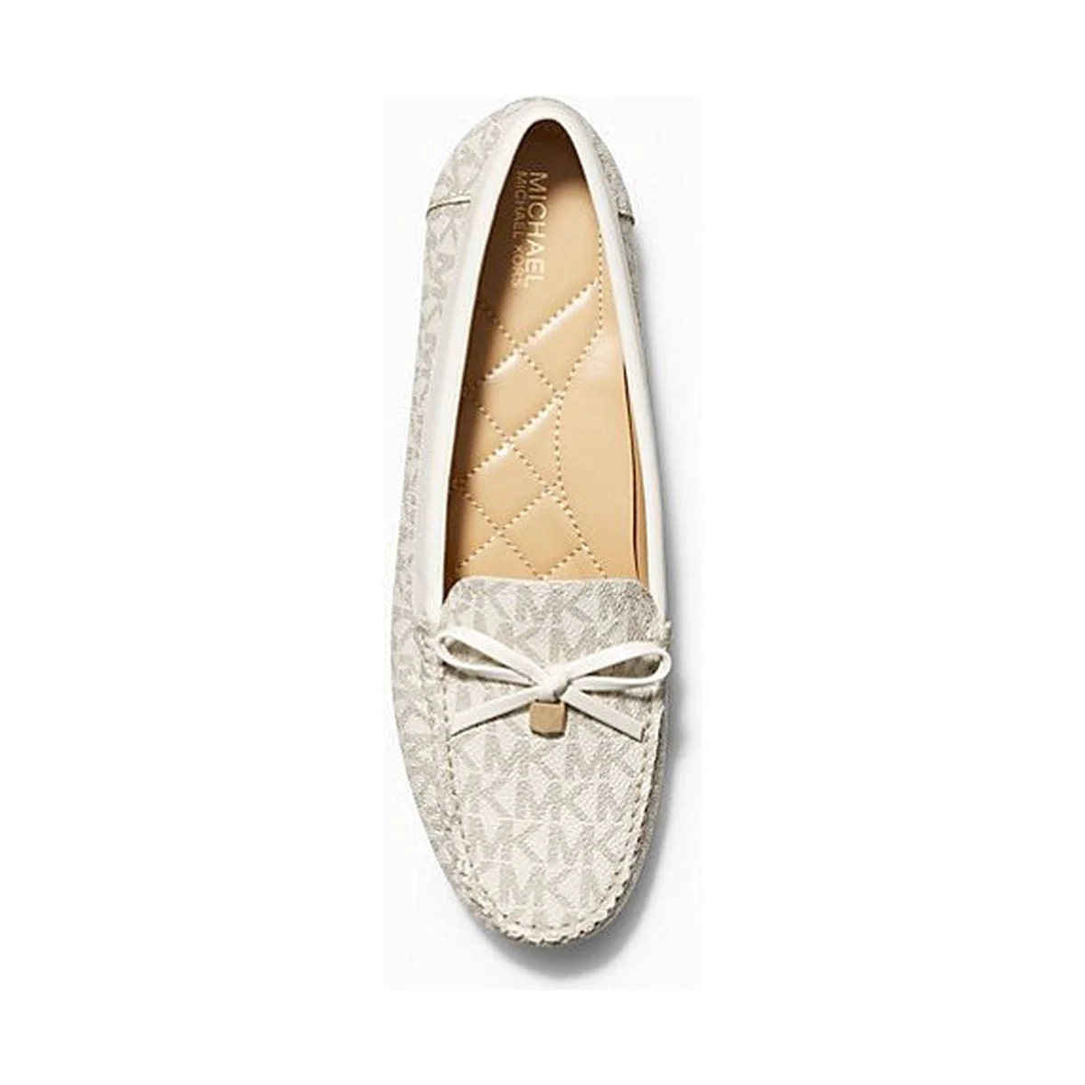 Michael Kors Juliet Mocassin in Vanilla Signature MK Print - Image 3