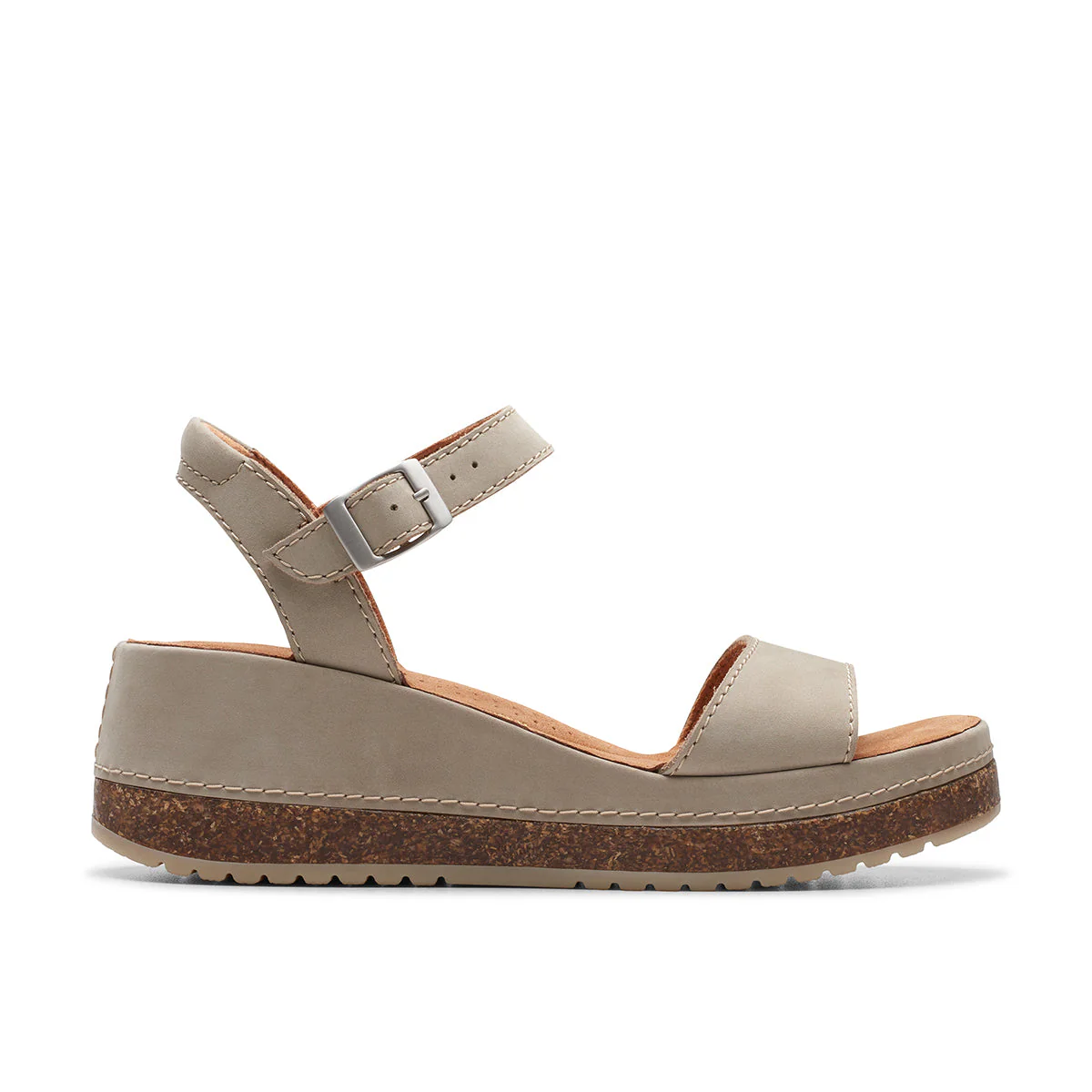Clarks Kassanda Lily Women's Wedge Sandal in Stone - Image 2