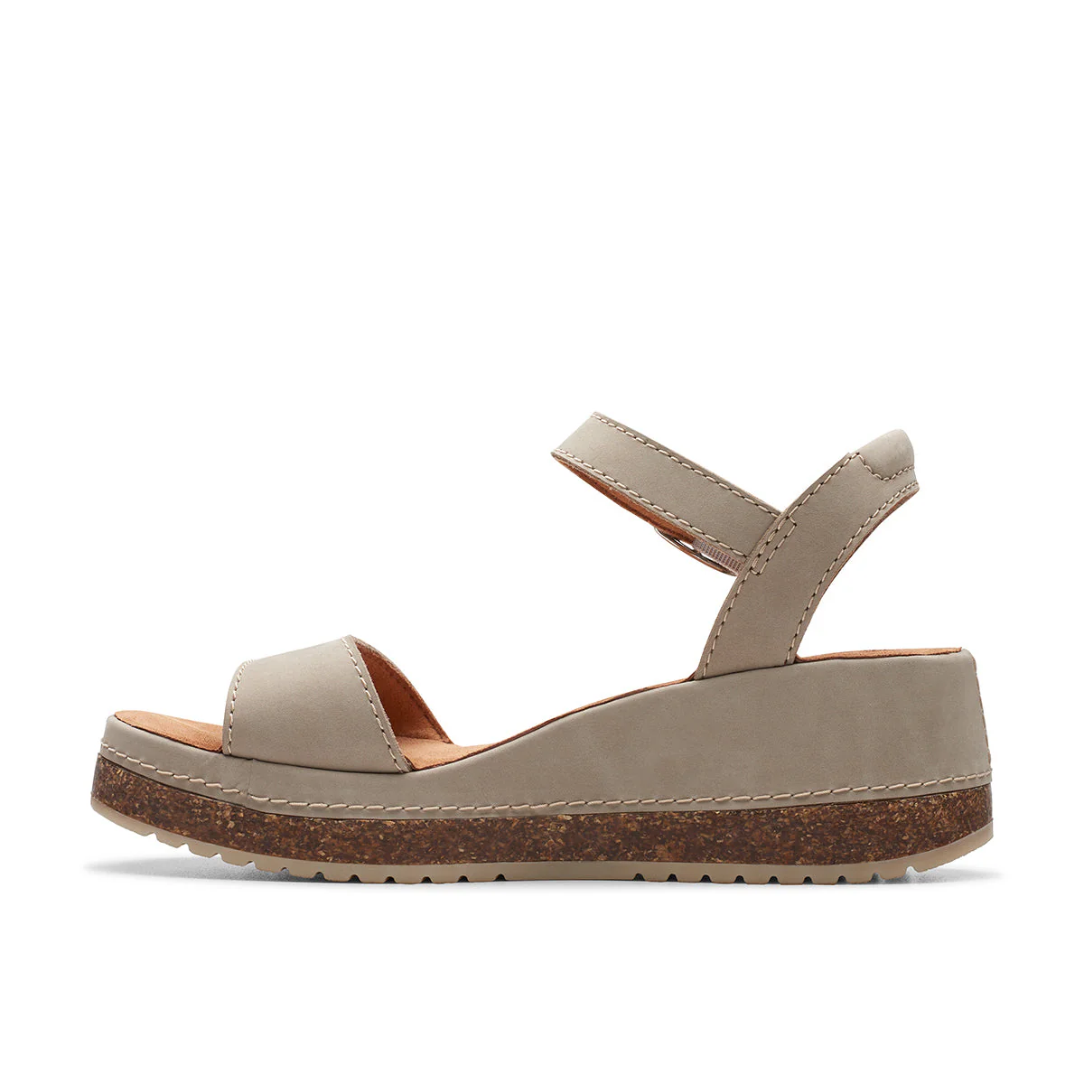 Clarks Kassanda Lily Women's Wedge Sandal in Stone - Image 3
