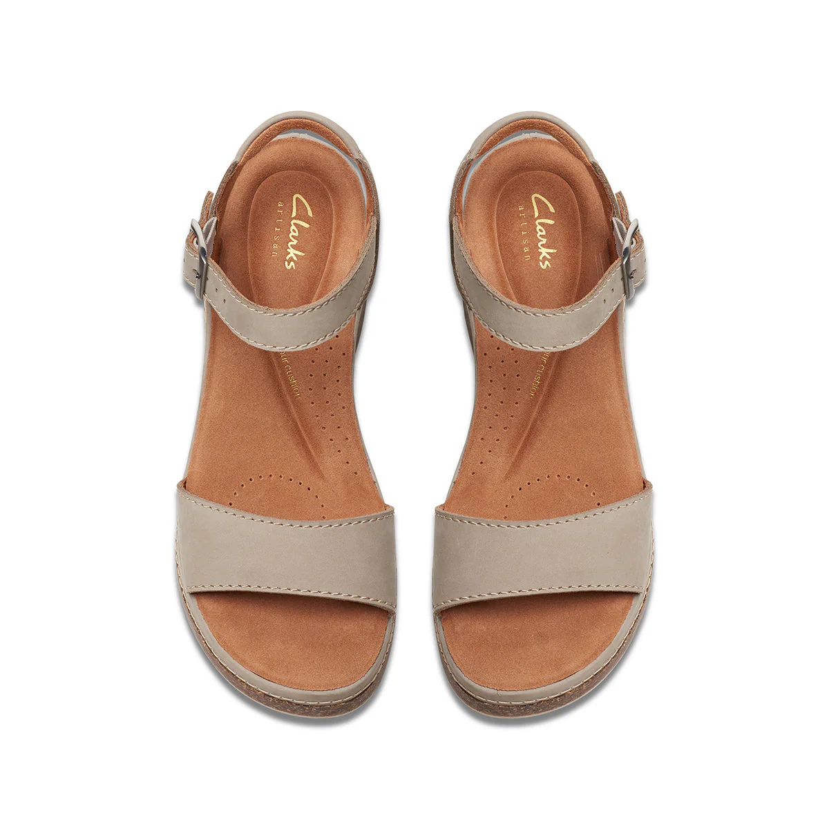 Clarks Kassanda Lily Women's Wedge Sandal in Stone - Image 6