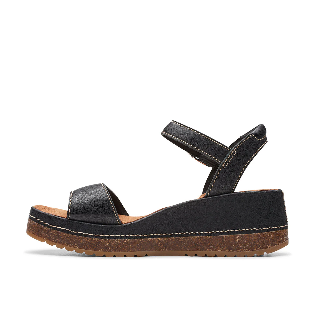 Clarks Kassanda Lily Women's Wedge Sandal in Black - Image 3