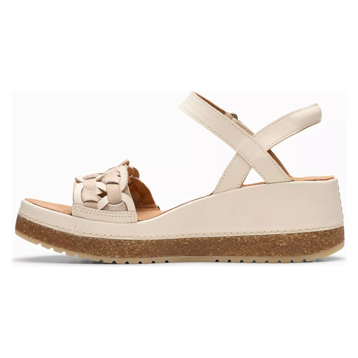 Clarks Kassandra Bar Woman's Sandal in Cream - Image 3