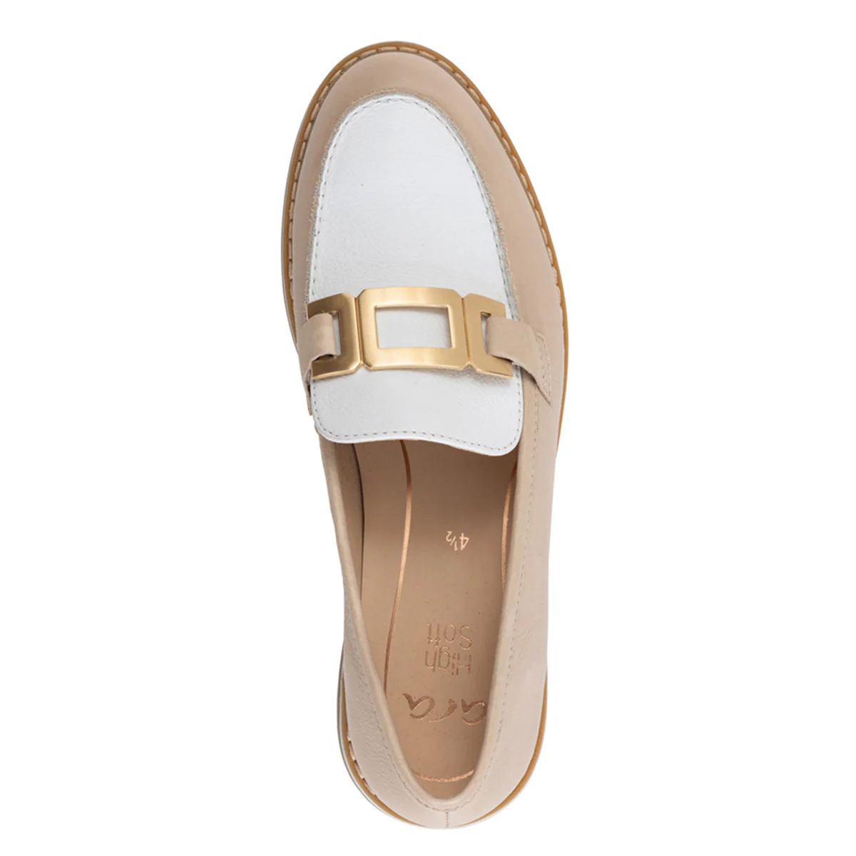 Ara Katsura Loafer in Shell & White - Image 4