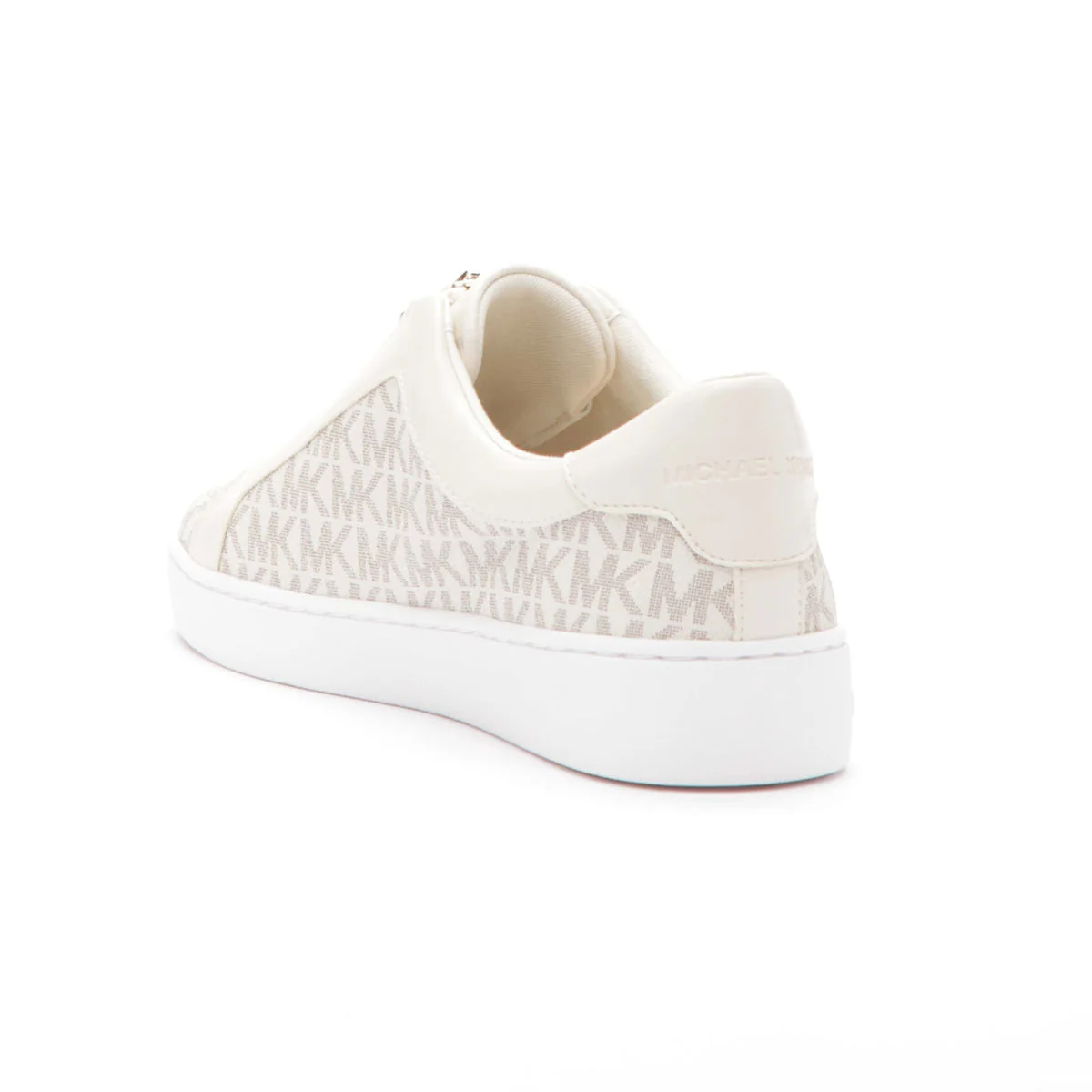 Michael Kors Keaton Zip Sneaker in Vanilla MK Print - Image 4