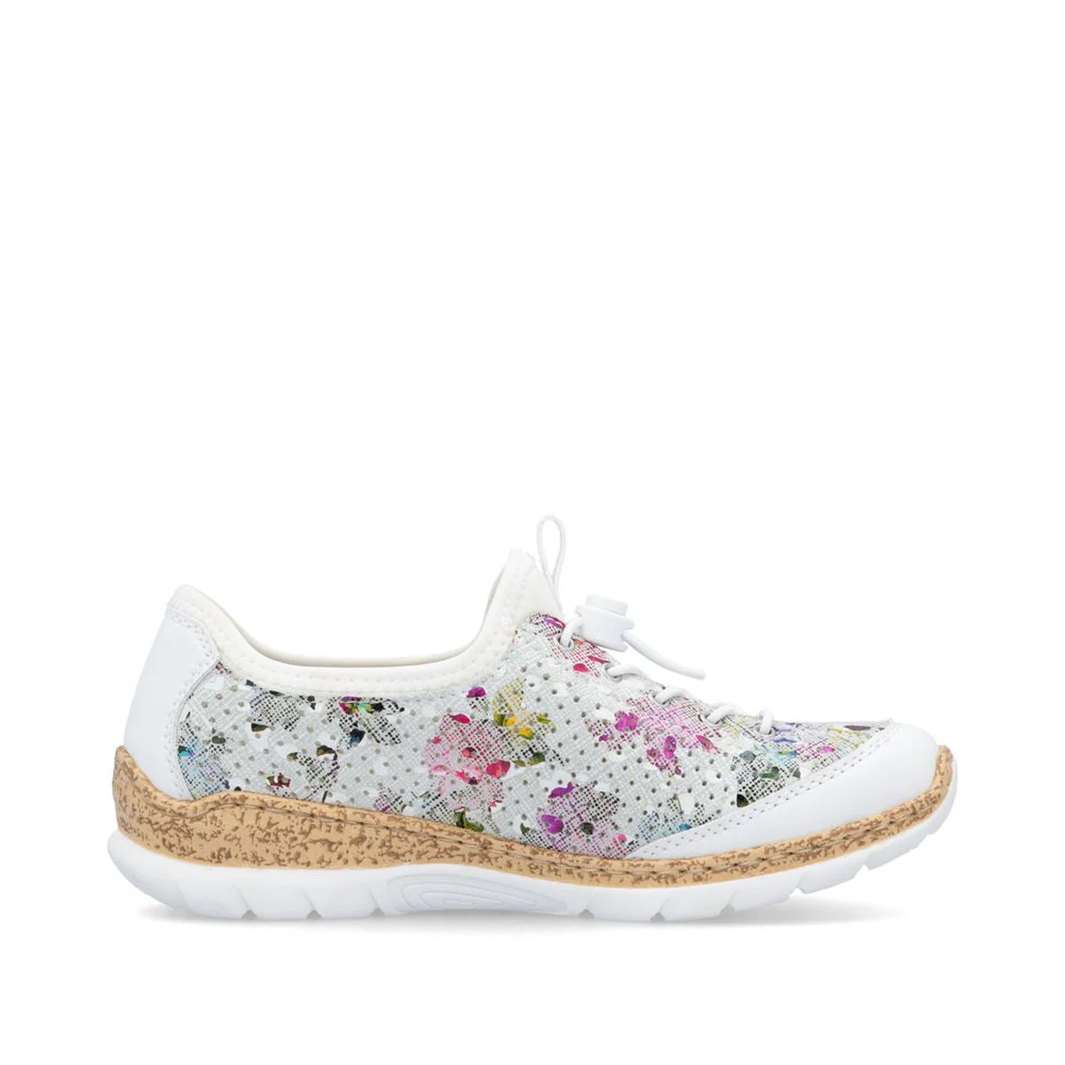 Rieker N42V1-90 Alburi Floral Slip-On Sneakers for Women - Image 2