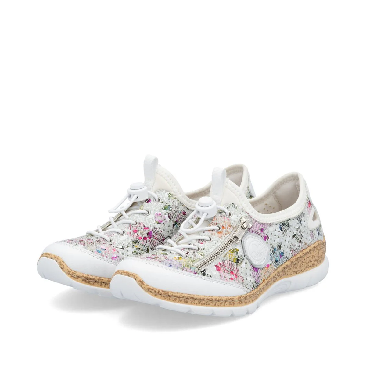 Rieker N42V1-90 Alburi Floral Slip-On Sneakers for Women - Image 5