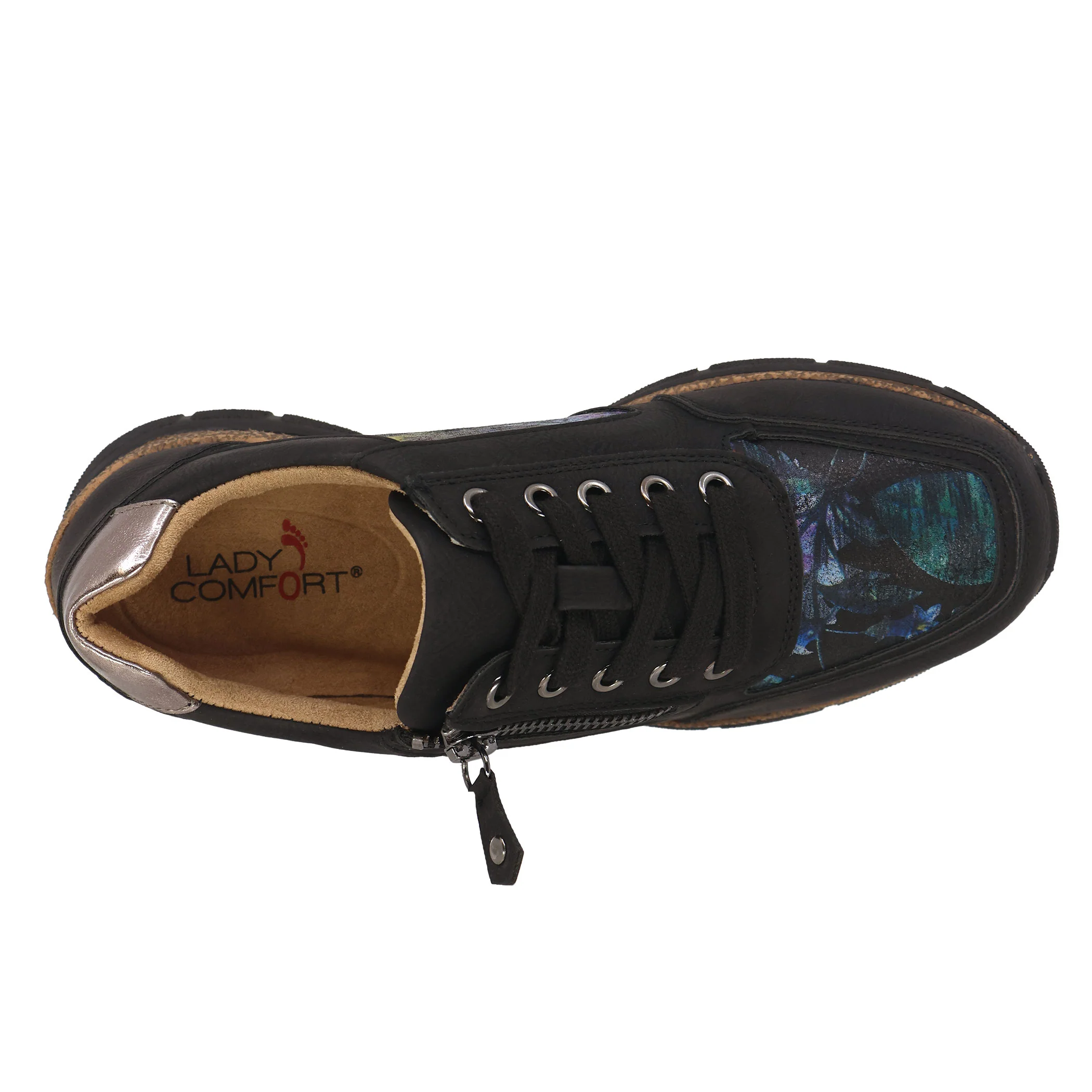Lady Comfort Mila 01 Women's Shoe in Black Pattern - Image 4