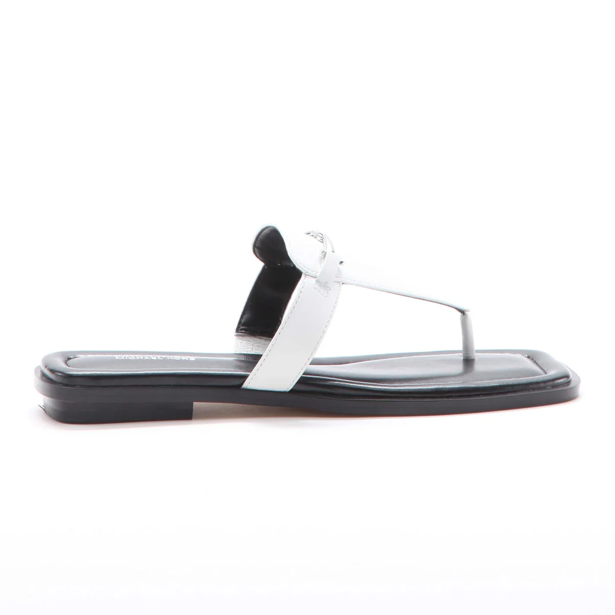 Michael Kors Lena Leather T-Strap Sandal in White - Image 6