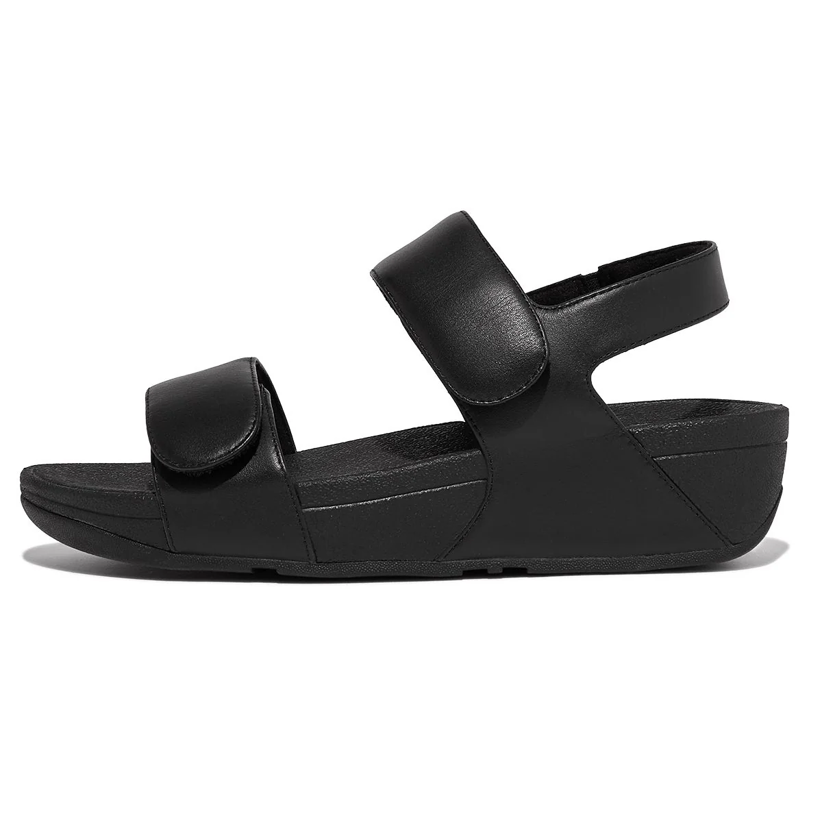 LULU Adjustable Leather Sandals in Black - Image 2