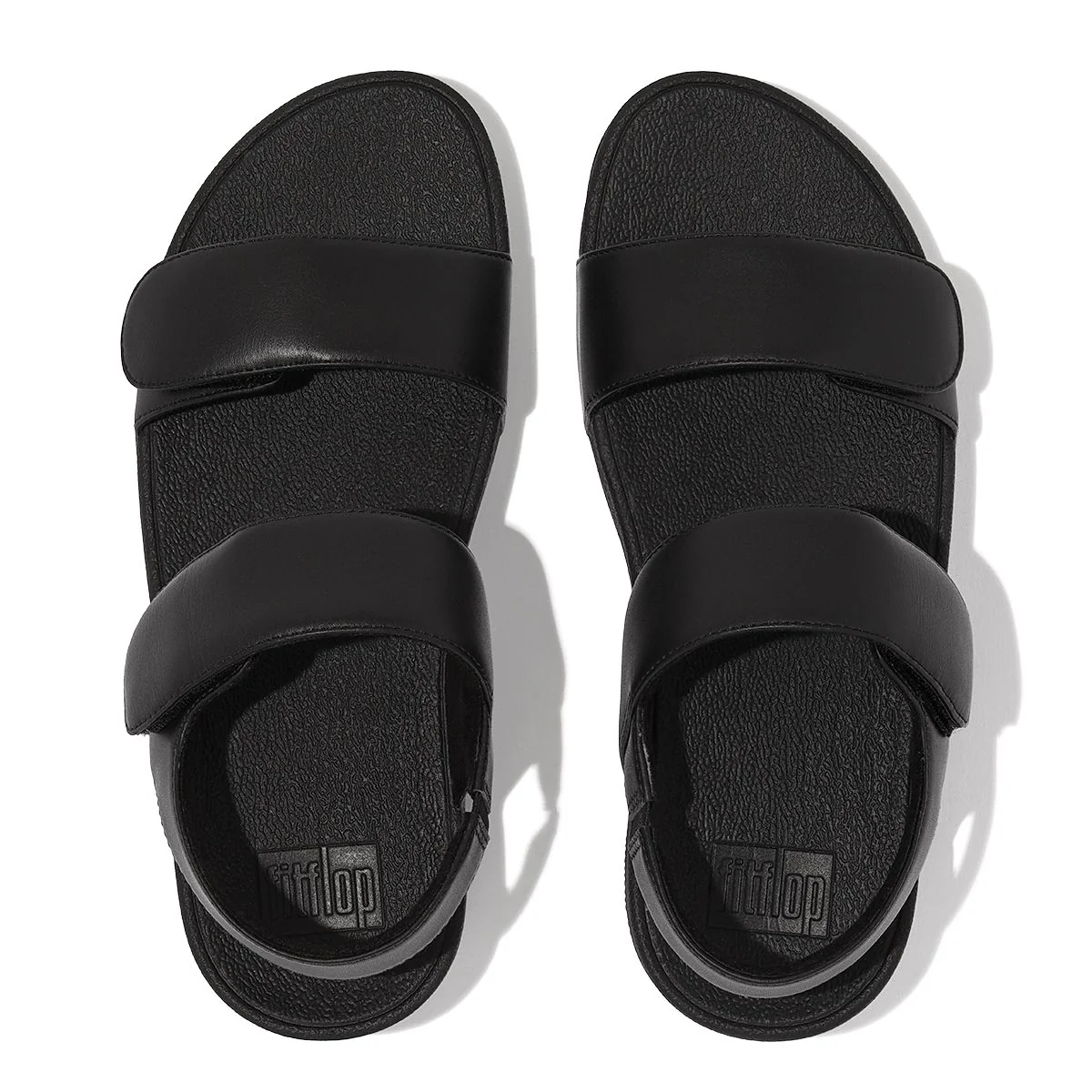 LULU Adjustable Leather Sandals in Black - Image 3