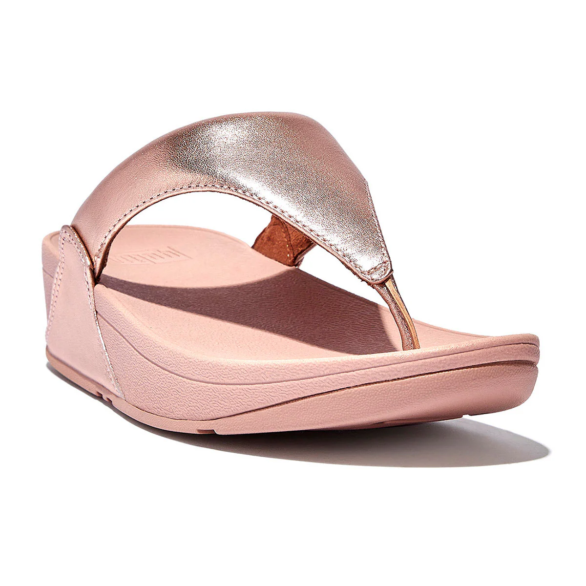 FitFlop Lulu Leather Toe-Post Sandals – Women's (Rose Gold)