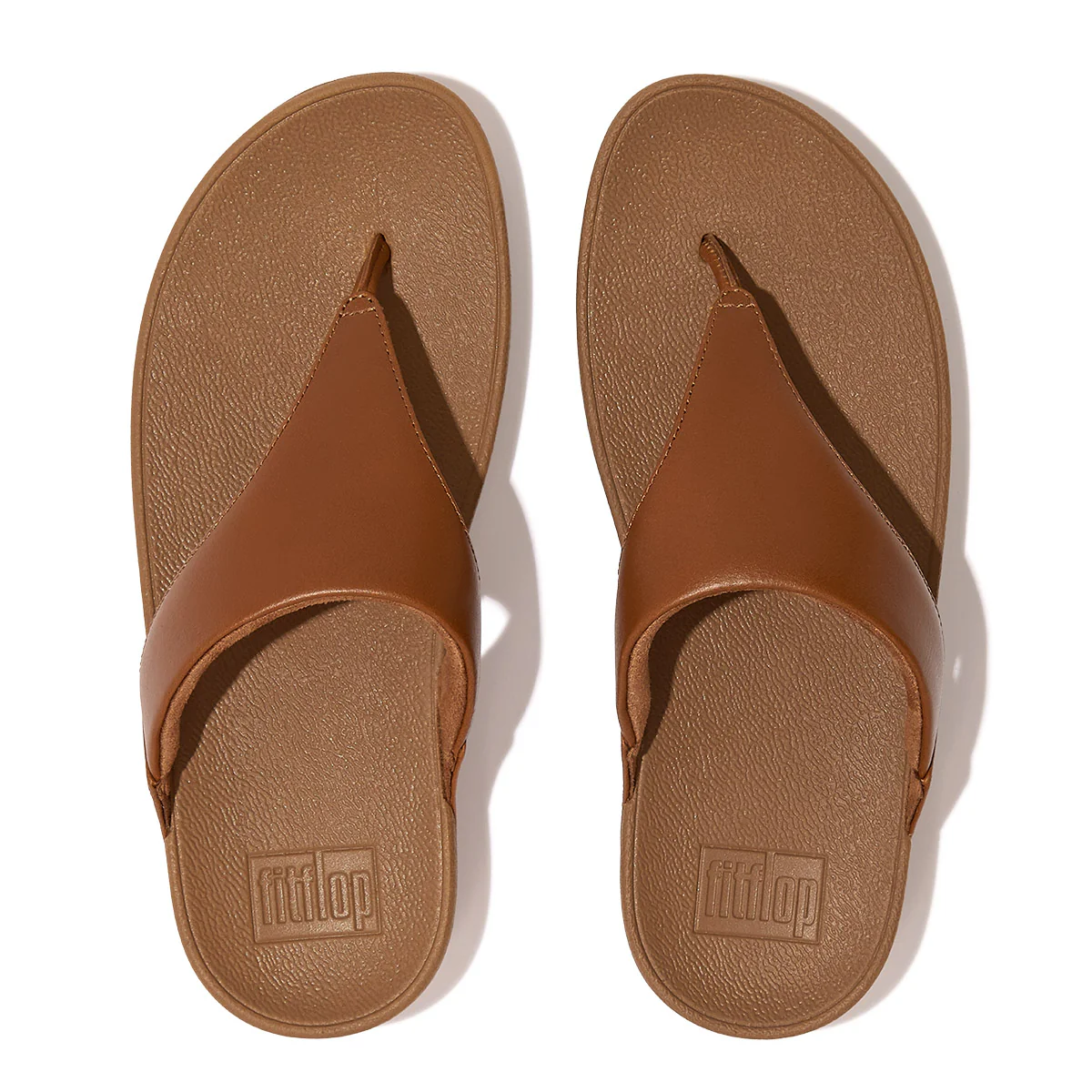 FitFlop Lulu Leather Toe-Post Sandals – Women's (Tan) - Image 5