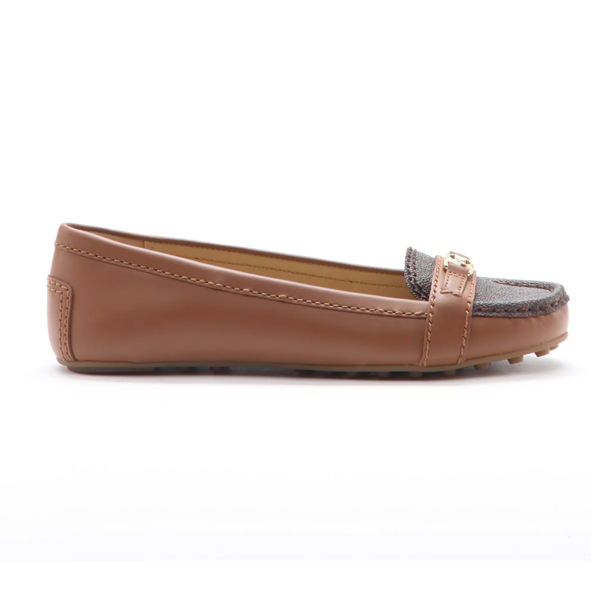 Michael Kors Mandy Leather Moccasin in Brown Luggage - Image 4