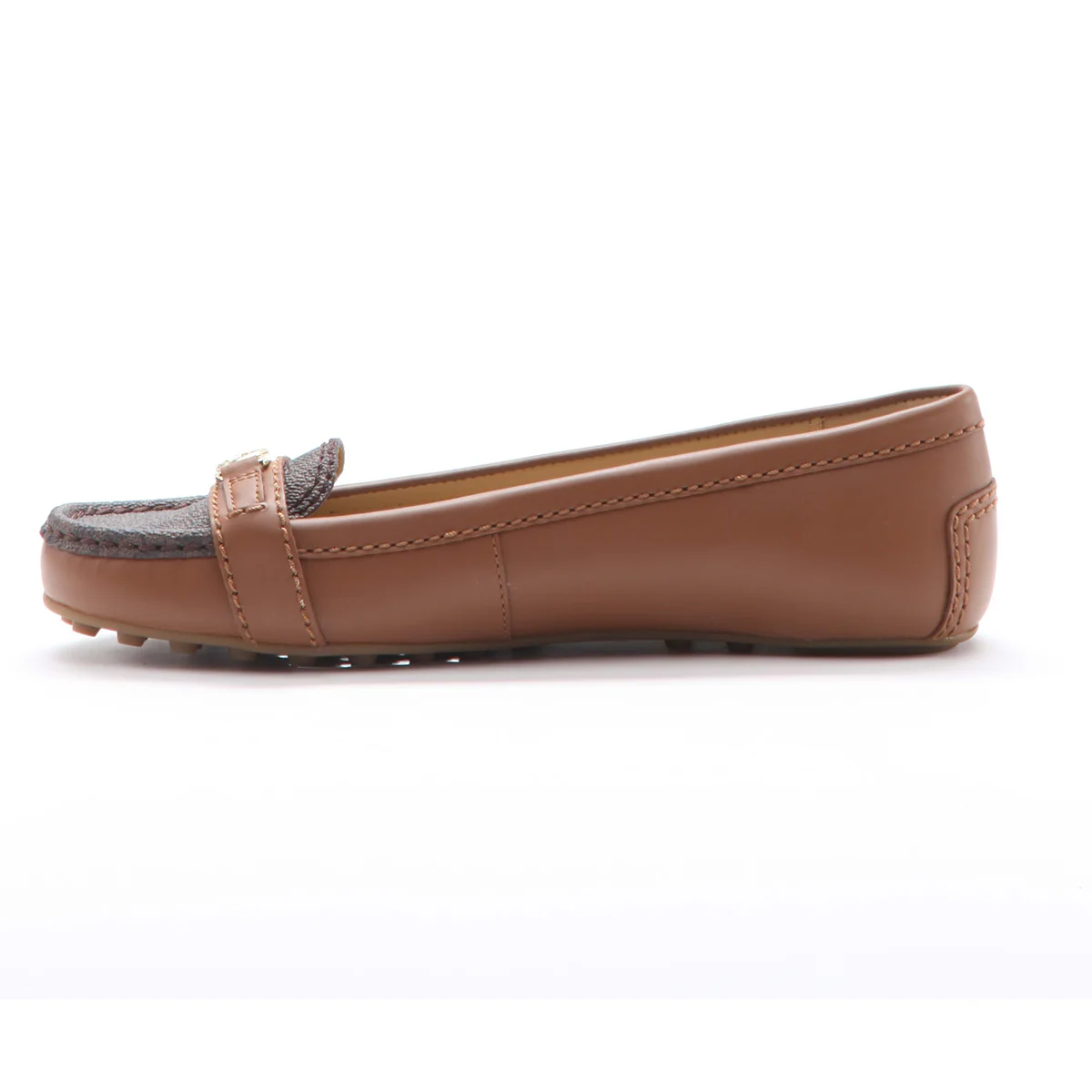 Michael Kors Mandy Leather Moccasin in Brown Luggage - Image 5