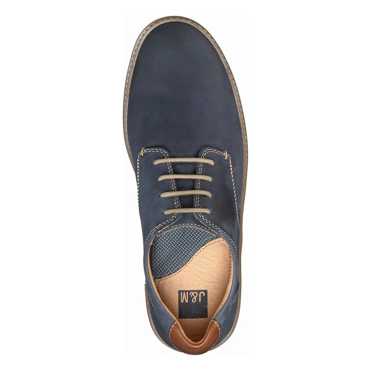 Johnston & Murphy McGuffey Plain Toe Men's Casual Dress Shoe in Navy - Image 2