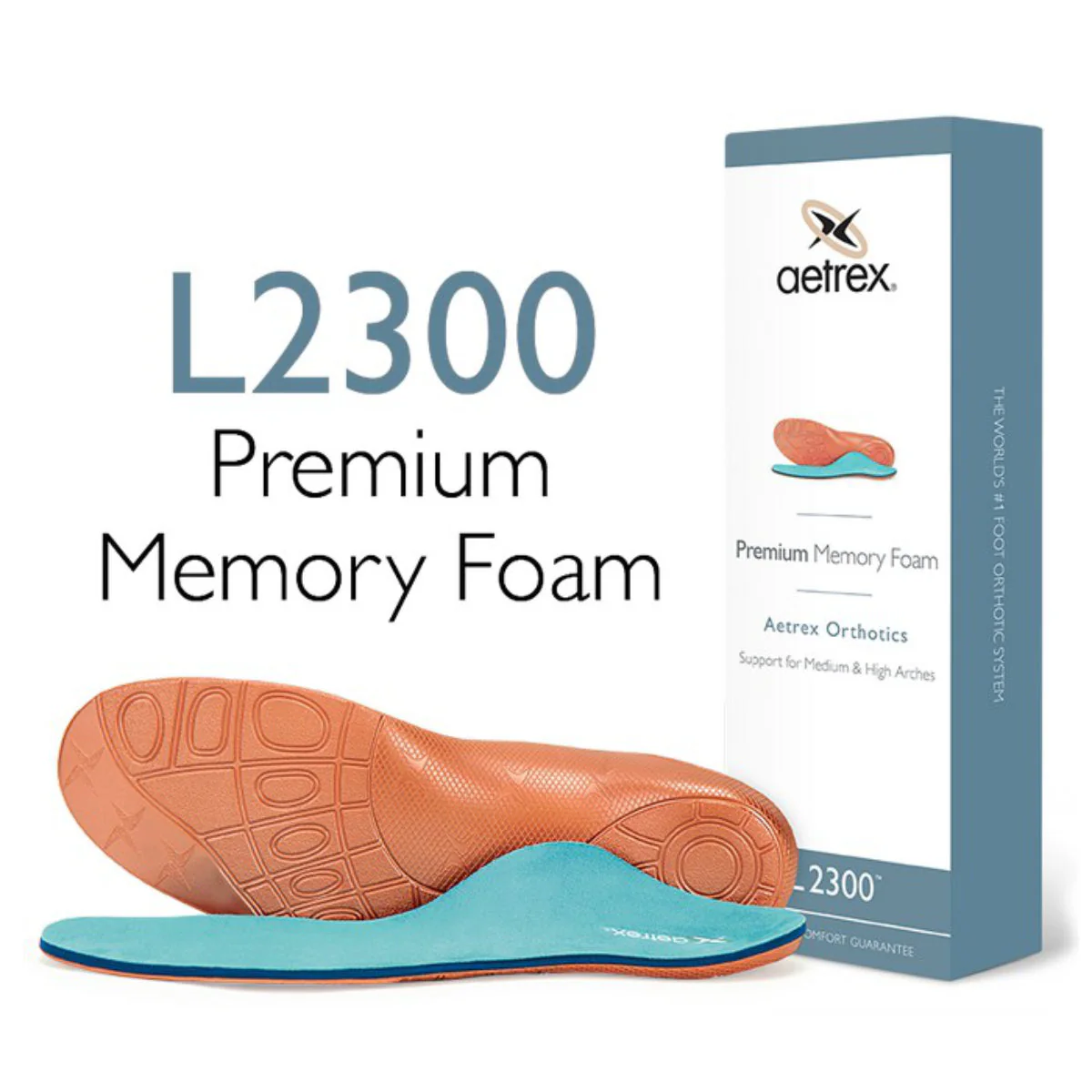 Aetrex Premium Memory Foam Orthotics – Men's Everyday Comfort Insoles (L2300M)
