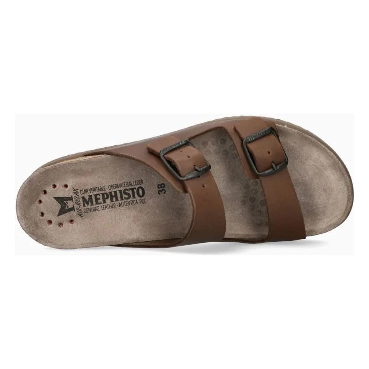 Mephisto Harmony Women's Sandals in Dark Brown Scratch - Image 2