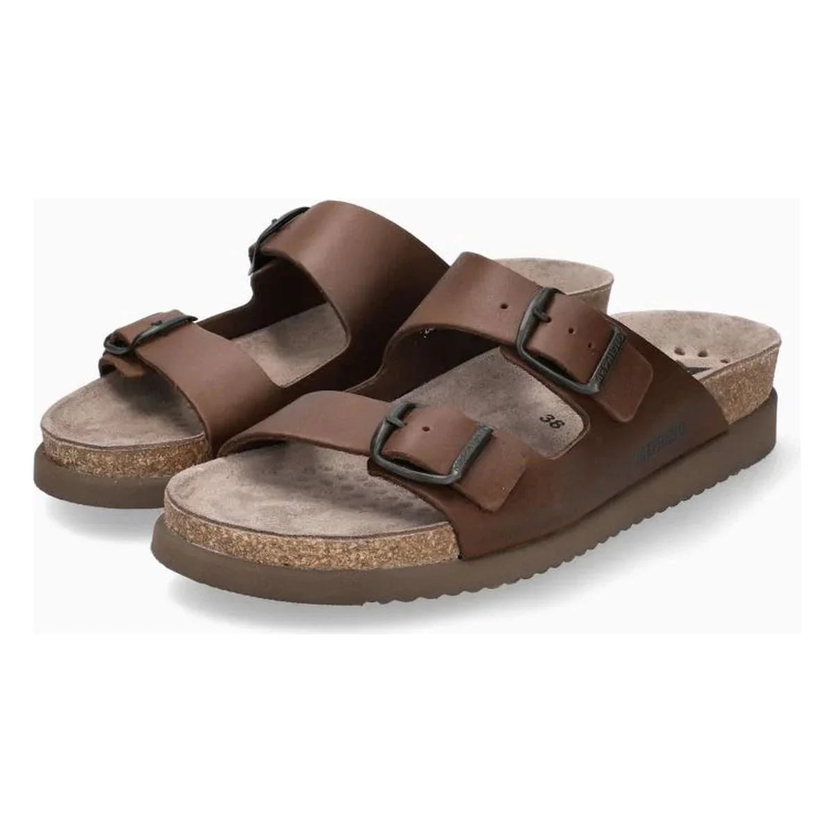 Mephisto Harmony Women's Sandals in Dark Brown Scratch - Image 3