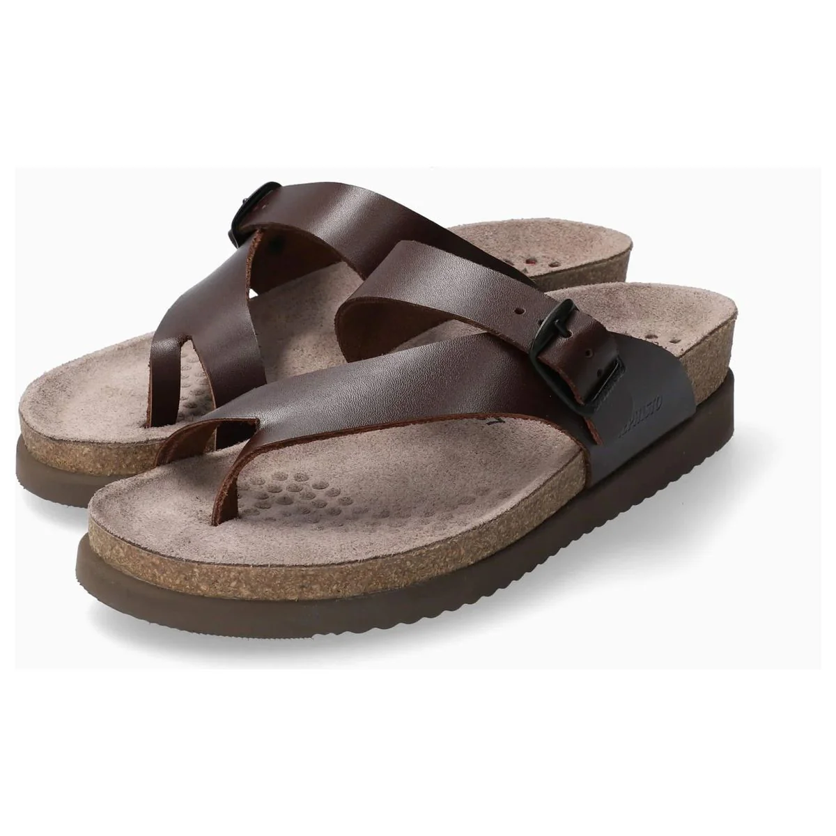 Mephisto Helen Toe Thong Sandals in Chestnut - Image 2
