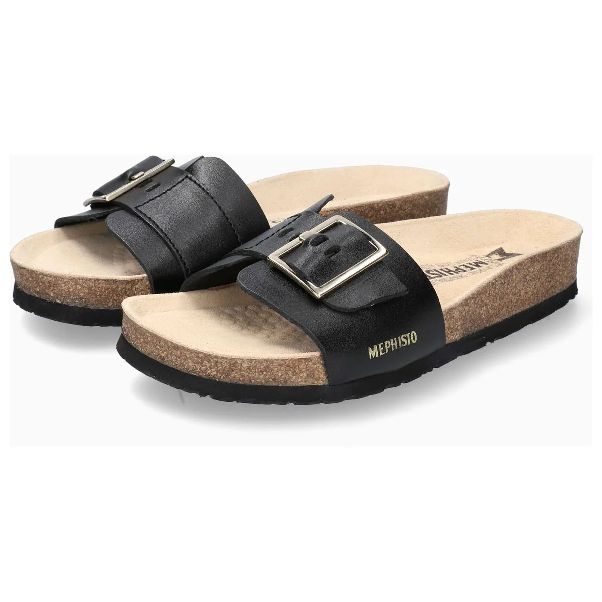 Mephisto Mabel Women's Cork Sandals in Black - Image 2