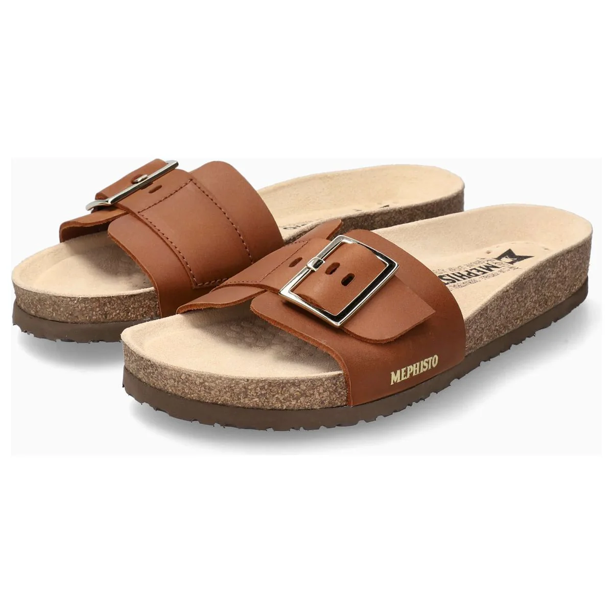 Mephisto Mabel Women's Cork Sandals in Chestnut - Image 2
