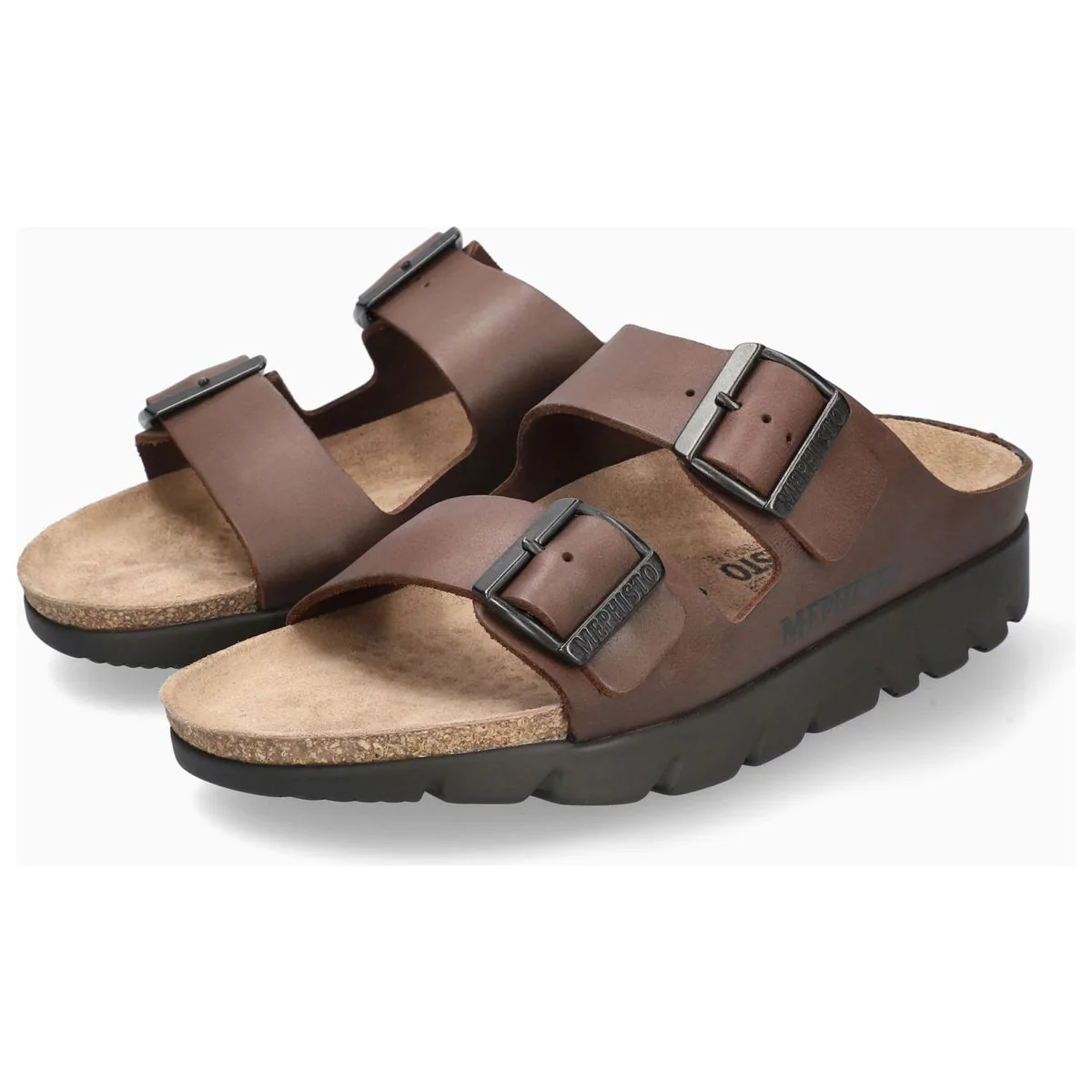 Mephisto Zonder Unisex Sandals in Brown Scratch - Image 2