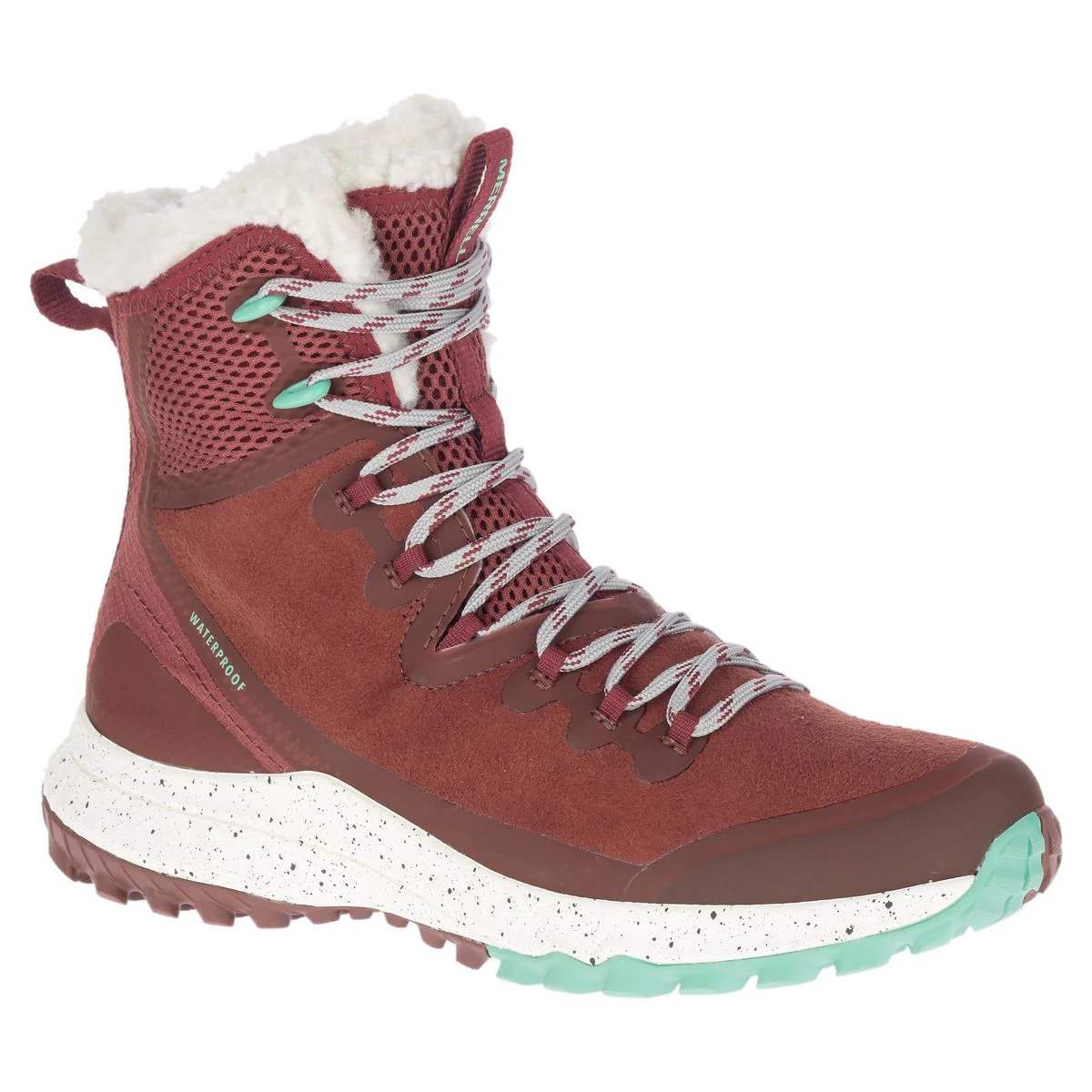 Merrell Bravada Polar Waterproof Sable Winter Boot in Red