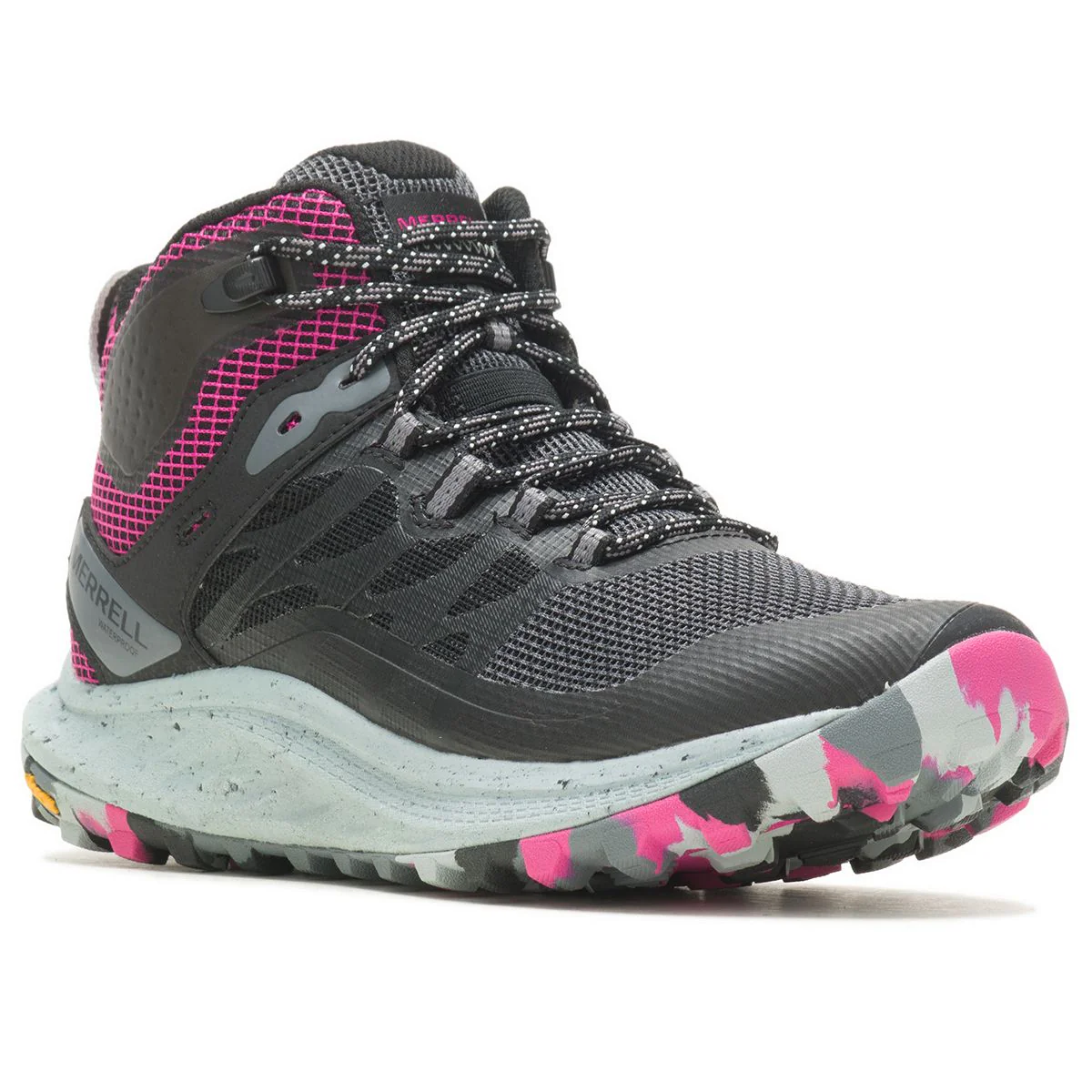 Merrell Women's Antora 3 Mid Zip Waterproof in Black