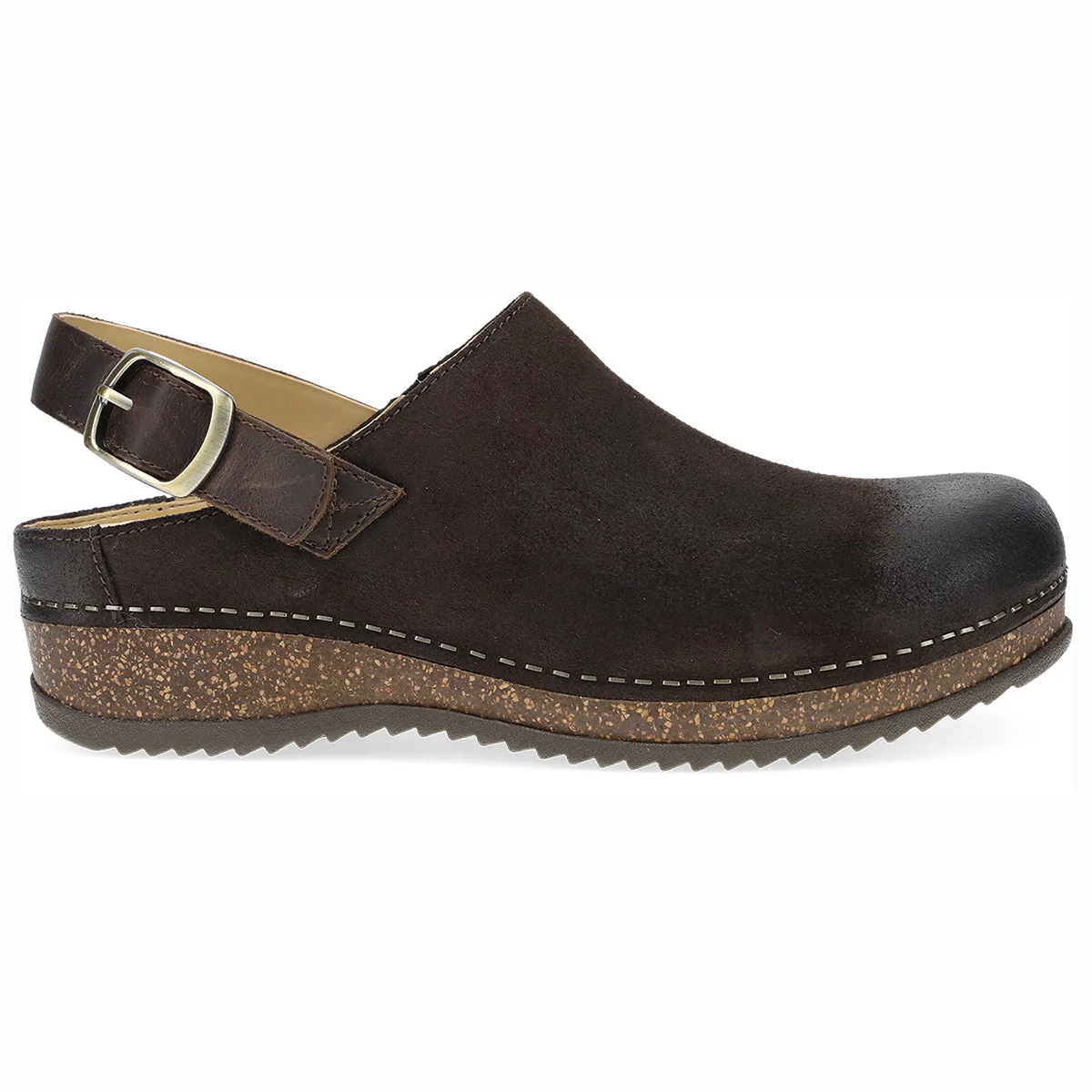 Merrin Women's Mule with Adjustable backstrap in Chocolate - Image 2
