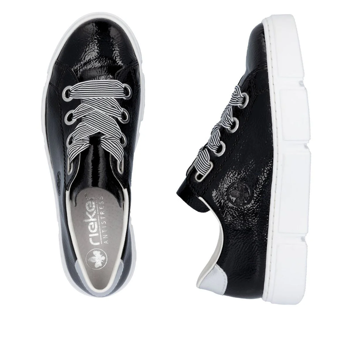 N59A1 Glossy Black Sneakers - Image 5