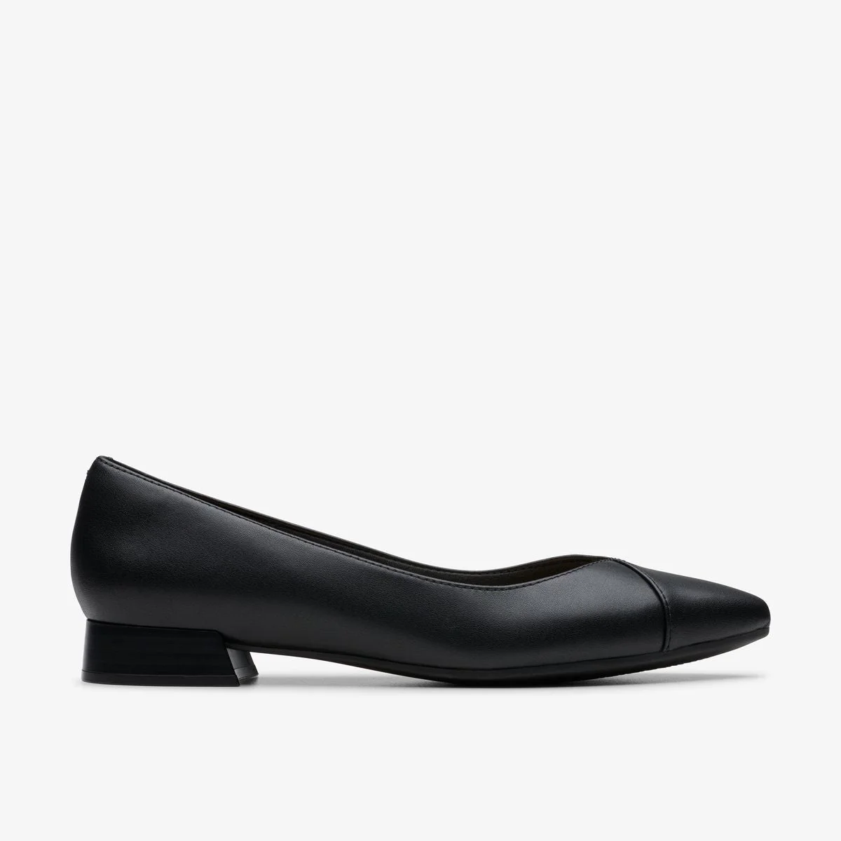 Clarks Natalyn Wish Plum Women's Leather Ballerina Flats in Black