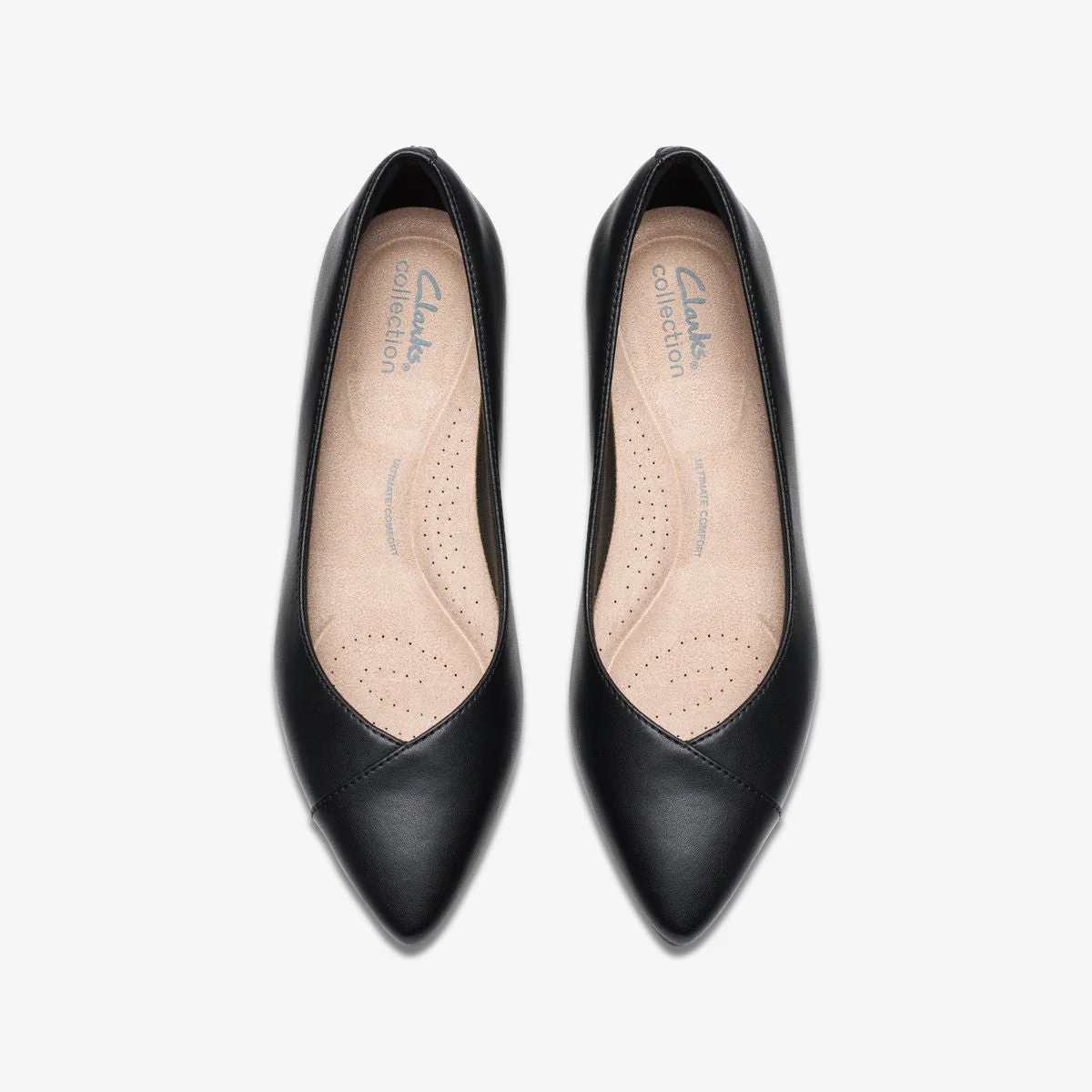 Clarks Natalyn Wish Plum Women's Leather Ballerina Flats in Black - Image 2
