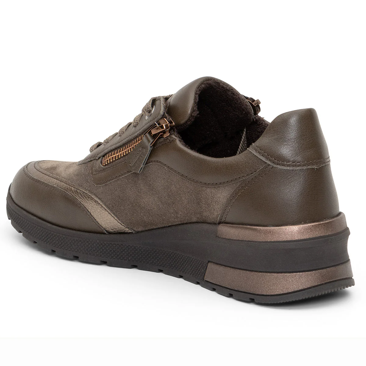 Ara Nevada II Women's Wedge Sneaker In Brown - Image 2