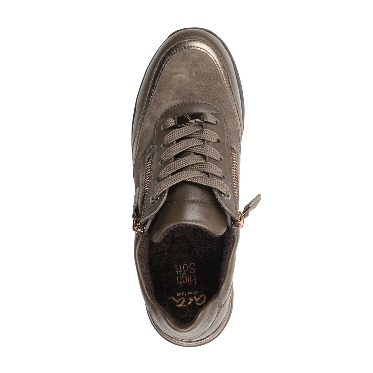 Ara Nevada II Women's Wedge Sneaker In Brown - Image 4