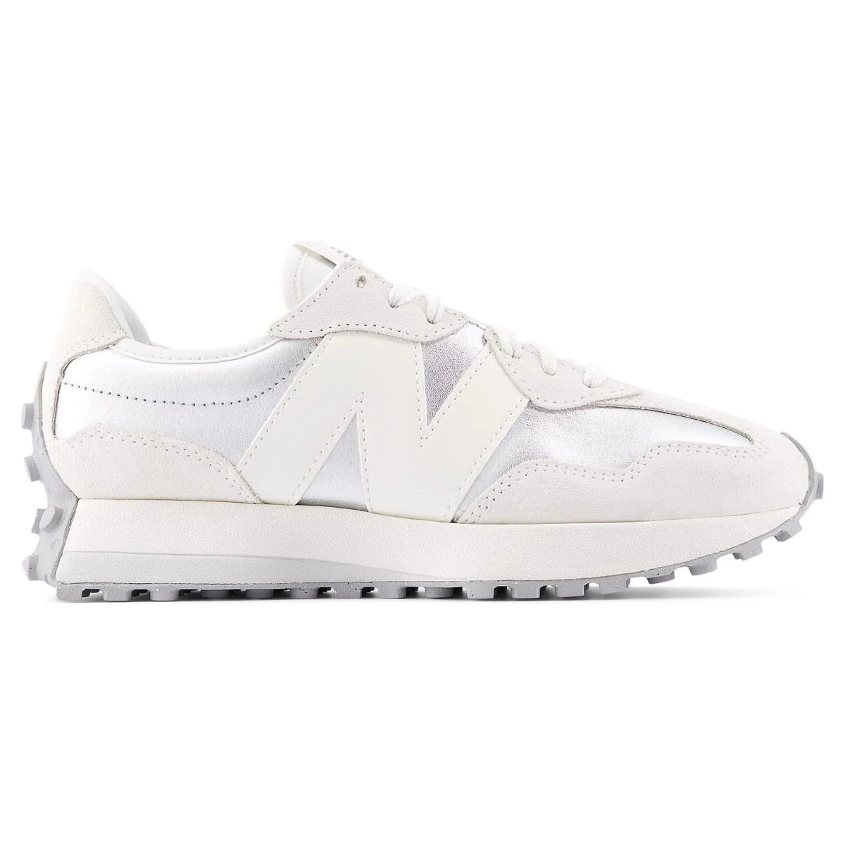 New Balance Women’s 327 Classic Retro Runner — Silver/Sea Salt - Image 2