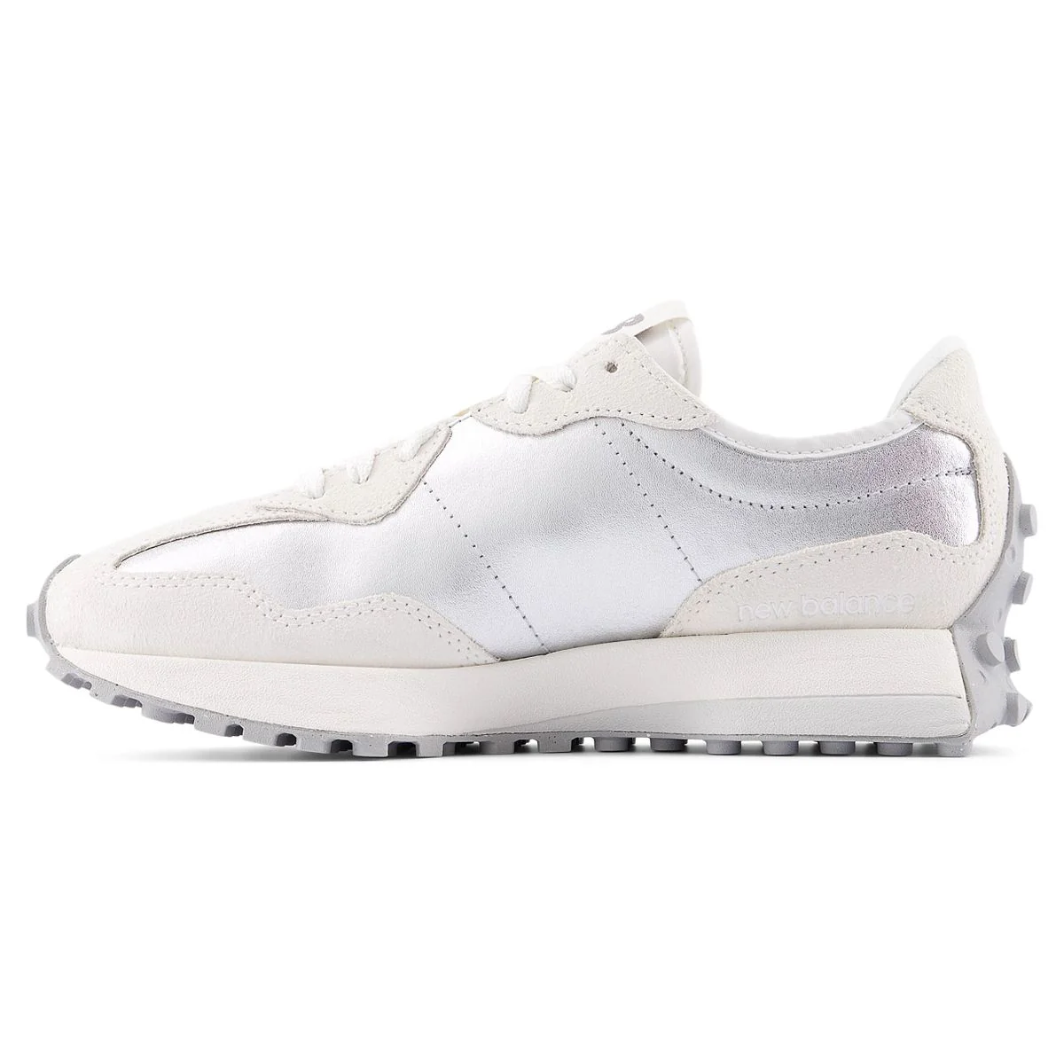 New Balance Women’s 327 Classic Retro Runner — Silver/Sea Salt - Image 3