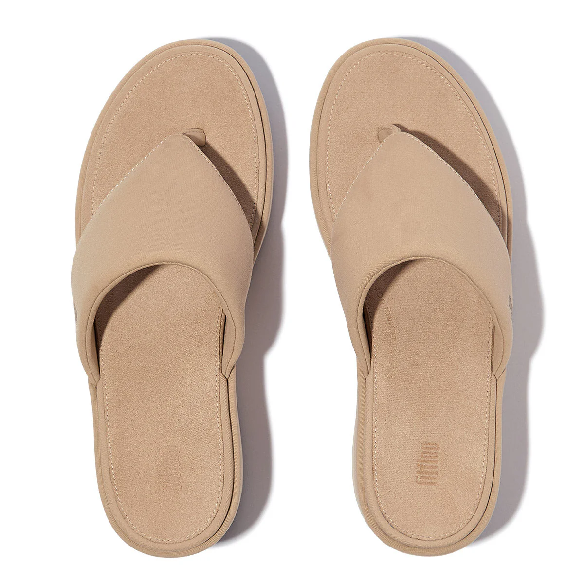 FitFlop Platforms Wedge Toe-Post Sandals – Women's (Beige) - Image 3