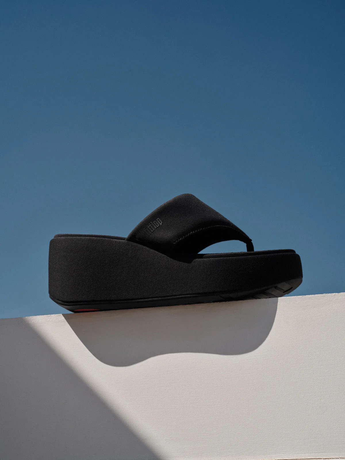 FitFlop Platforms Wedge Toe-Post Sandals – Women's (Black) - Image 6