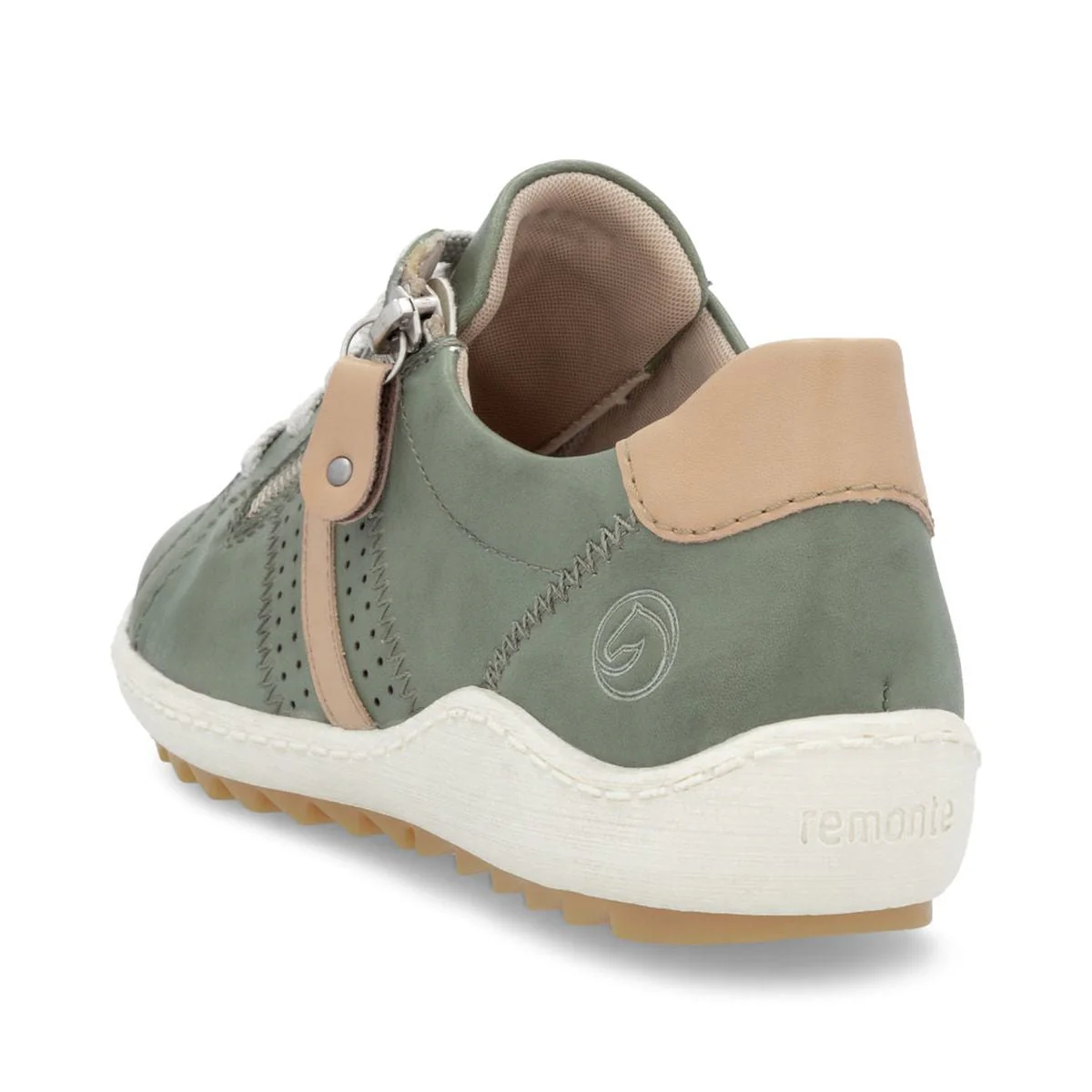 Remonte R1432 Women's Lace Up Shoe in Green - Image 3