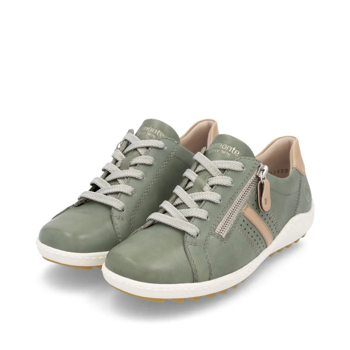 Remonte R1432 Women's Lace Up Shoe in Green - Image 5