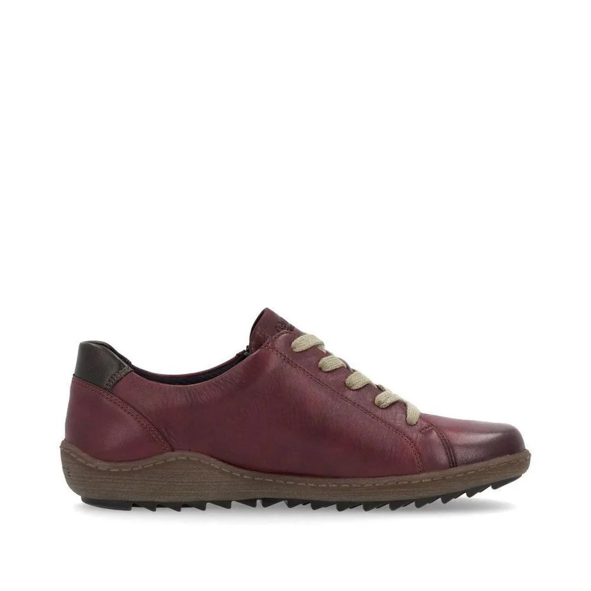 Remonte R1440 Women's Lace Up Shoe in Vino - Image 3