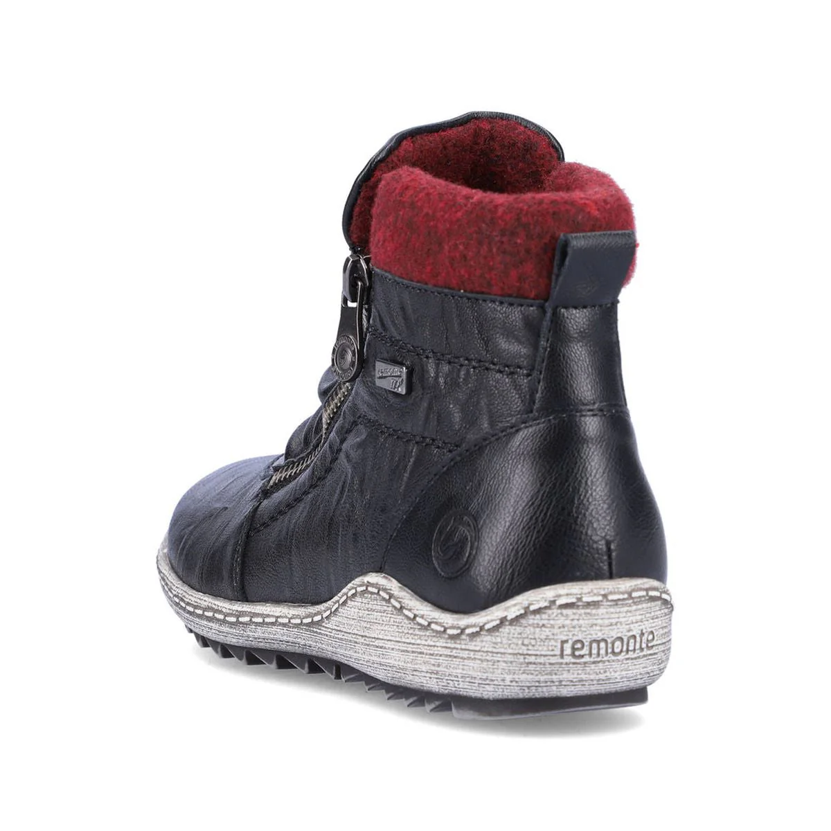 Remonte R1486 Zip Boot in Black - Image 2