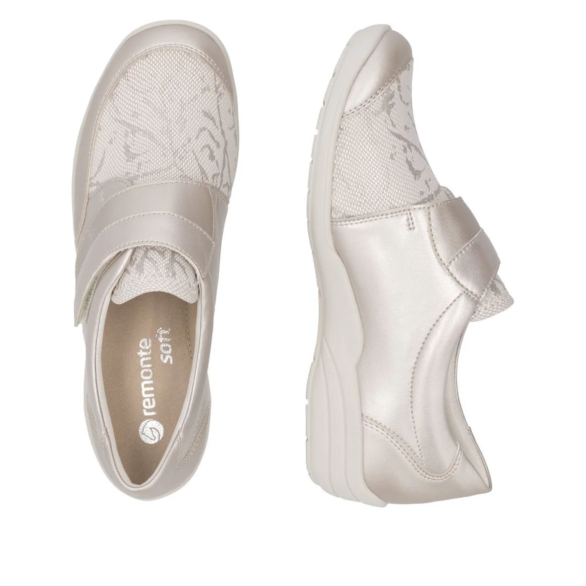 Remonte R7600 Women's Slip On Shoe in Champagne - Image 5