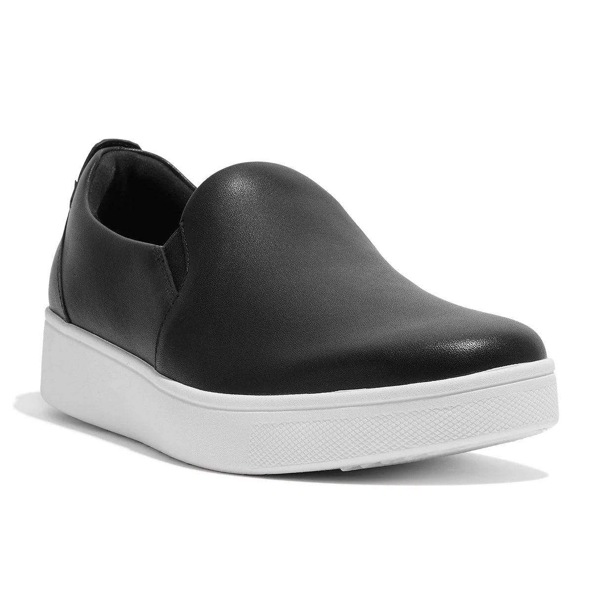FitFlop Rally Leather Slip-On Skate Sneaker – Women's (Black)