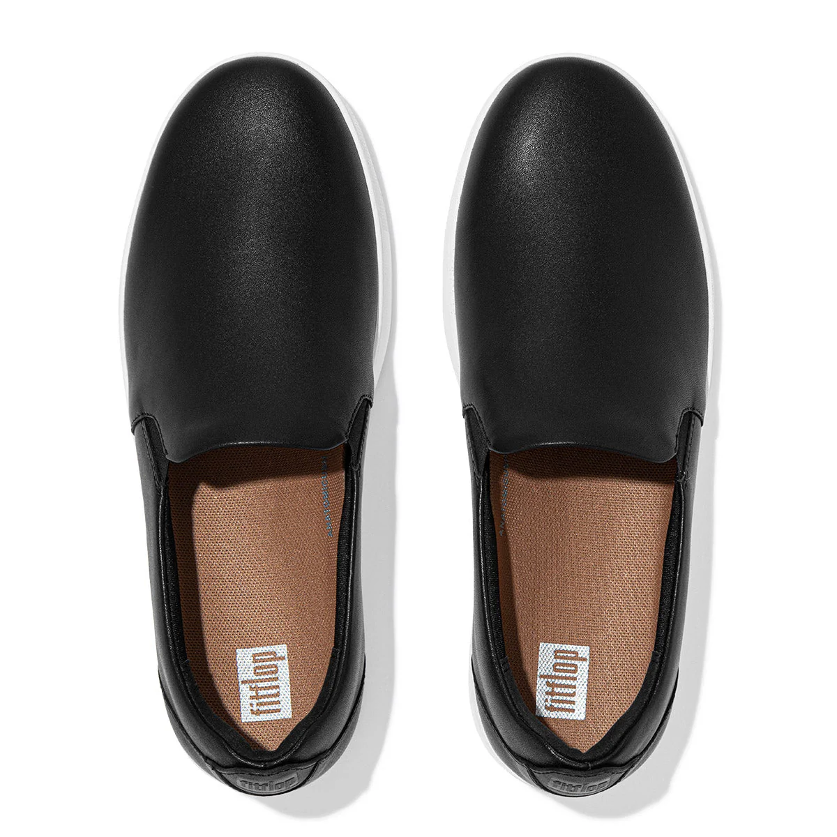 FitFlop Rally Leather Slip-On Skate Sneaker – Women's (Black) - Image 3