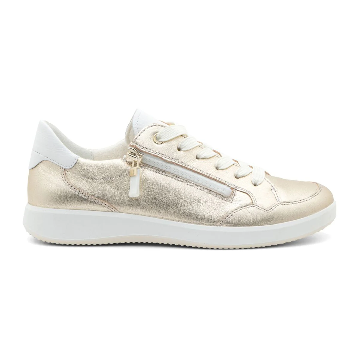 Ara Ramona Women's Zip Sneaker In Gold - Image 3