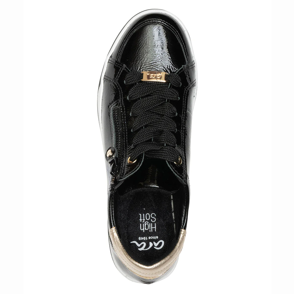 Ara Rei-Low Women's Zip Sneaker in Black - Image 4