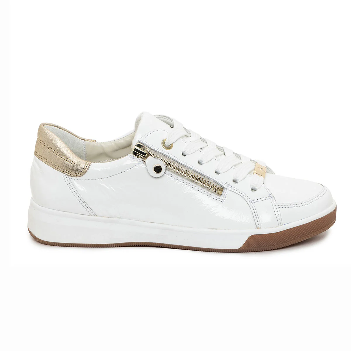 Ara Rei-Low Women's Zip Sneaker in White - Image 3